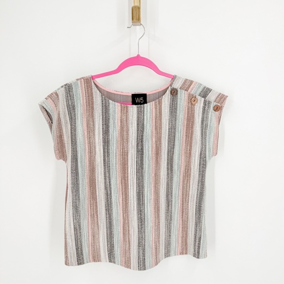 W5 Multicolor Striped Top - Picture 1 of 4